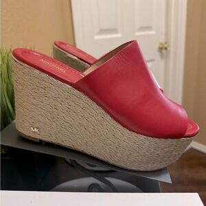 Michael Kors Cunningham Leather Wedge